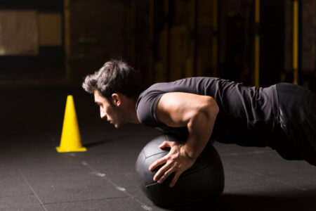 Core workout for abs at gym